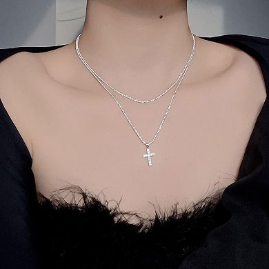 Cross Pendant Necklace - Exquisite Clavicle Chain, Suitable for Both Men and Women