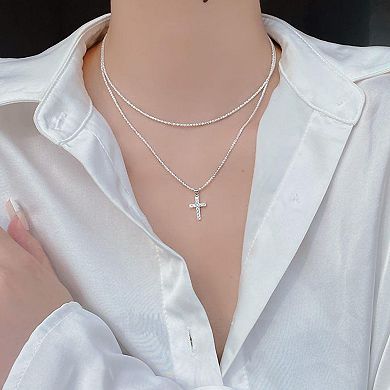 Cross Pendant Necklace - Exquisite Clavicle Chain, Suitable for Both Men and Women