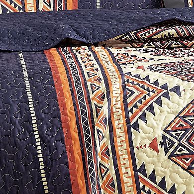 Navy Blue Western Quilt Set