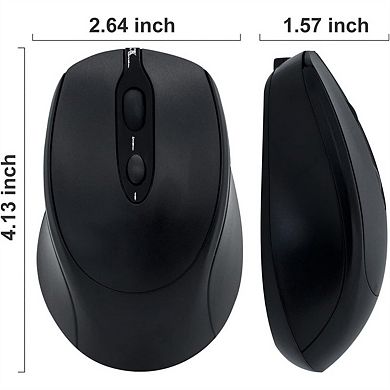 Wireless Bluetooth Mouse - 2.4G Dual Mode Silent Rechargeable Mouse, Quiet Click, USB Receiver