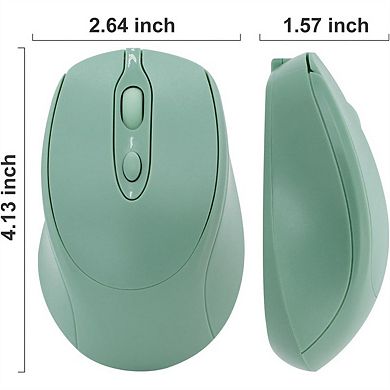 Wireless Bluetooth Mouse - 2.4G Dual Mode Silent Rechargeable Mouse, Quiet Click, USB Receiver