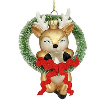 St. Nicholas Square® Glass Reindeer Christmas Ornament