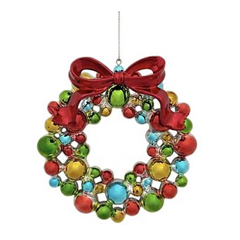 St. Nicholas Square® Wreath with Bow Christmas Ornament