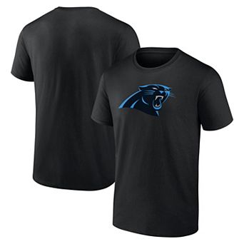 Men's Logo Athletic Black Carolina Panthers Primary Logo T-Shirt