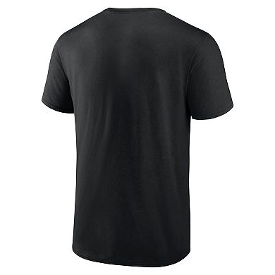 Men's Logo Athletic Black Carolina Panthers Primary Logo T-Shirt