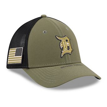 Men's New Era Olive Detroit Tigers 2026 Armed Forces Day 39THIRTY M-Crown Flex Hat