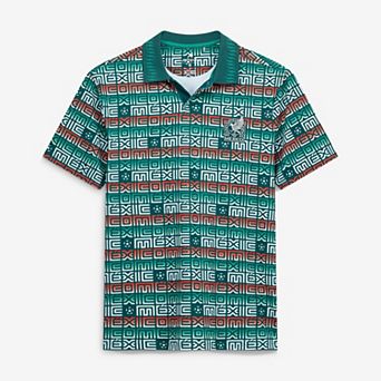 Men's Antigua Green Mexico National Team Golden Polo