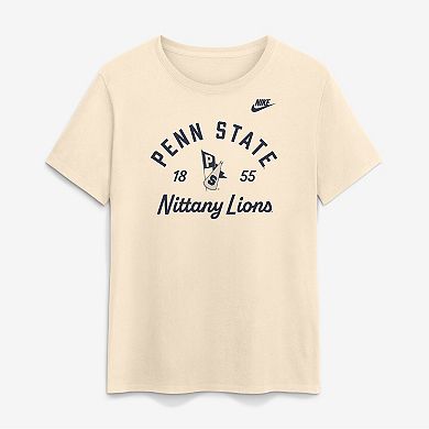 Women's Nike Natural Penn State Nittany Lions Legacy Team Name T-Shirt