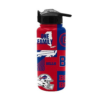 Pegasus Buffalo Bills 32oz. Local Slogan Press Top Water Bottle