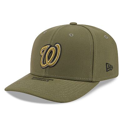 Men's New Era Olive Washington Nationals 2026 Armed Forces Day 9SEVENTY Adjustable Hat