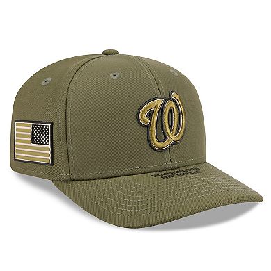 Men's New Era Olive Washington Nationals 2026 Armed Forces Day 9SEVENTY Adjustable Hat