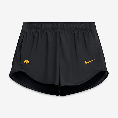 Women's Nike Black Iowa Hawkeyes Tempo Mid-Rise Dri-FIT Shorts