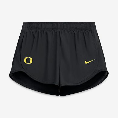 Women's Nike Black Oregon Ducks Tempo Mid-Rise Dri-FIT Shorts