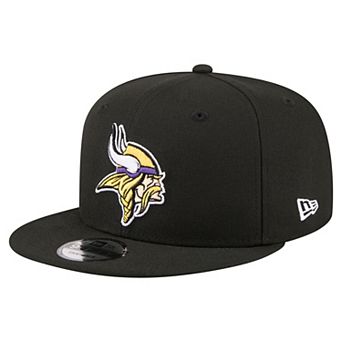 Men's New Era Black Minnesota Vikings 9FIFTY Snapback Hat