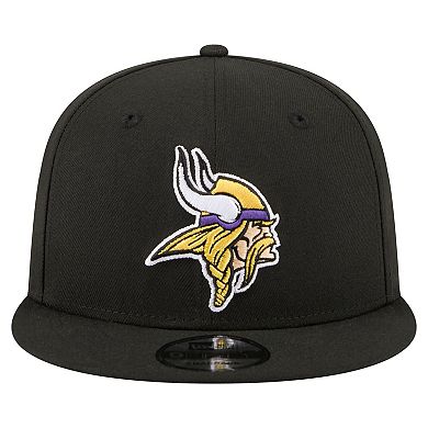 Men's New Era Black Minnesota Vikings 9FIFTY Snapback Hat