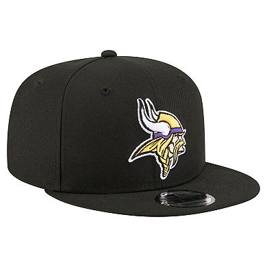 Men's New Era Black Minnesota Vikings 9FIFTY Snapback Hat