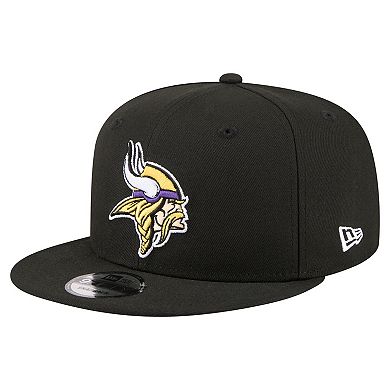 Men's New Era Black Minnesota Vikings 9FIFTY Snapback Hat