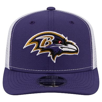 Men's New Era Purple Baltimore Ravens 9SEVENTY Trucker Adjustable Hat
