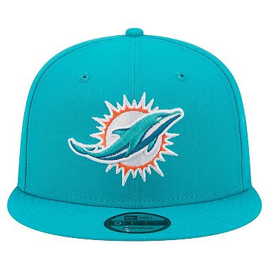 Men's New Era Aqua Miami Dolphins 9FIFTY Snapback Hat
