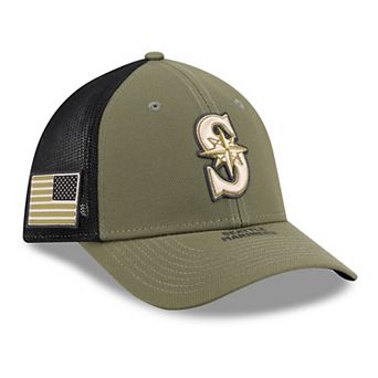 Men's New Era Olive Seattle Mariners 2026 Armed Forces Day 39THIRTY M-Crown Flex Hat