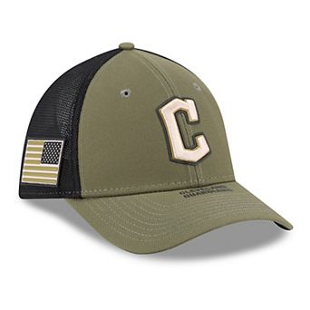 Men's New Era Olive Cleveland Guardians 2026 Armed Forces Day 39THIRTY M-Crown Flex Hat