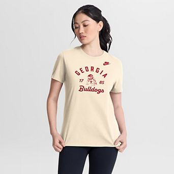 Women's Nike Natural Georgia Bulldogs Legacy Team Name T-Shirt