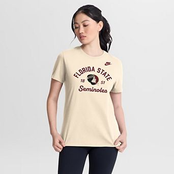 Women's Nike Natural Florida State Seminoles Legacy Team Name T-Shirt