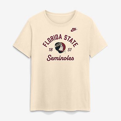 Women's Nike Natural Florida State Seminoles Legacy Team Name T-Shirt