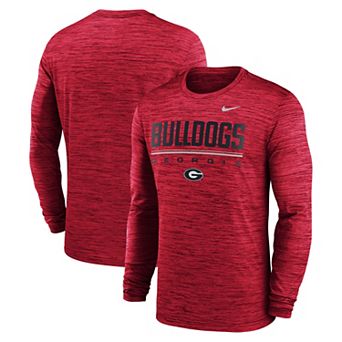 Men's Nike Red Georgia Bulldogs Sideline Velocity Dri-FIT Long Sleeve T-Shirt