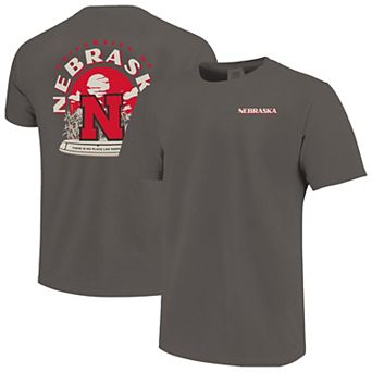 Men's Gray Nebraska Huskers Comfort Colors Team Statue T-Shirt