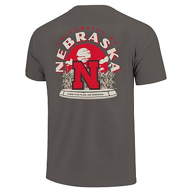 Men's Gray Nebraska Huskers Comfort Colors Team Statue T-Shirt