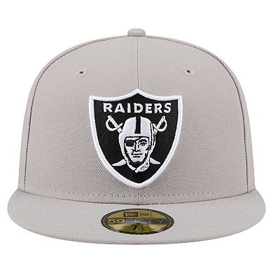 Men's New Era Gray Las Vegas Raiders 59FIFTY Fitted Hat