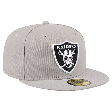 Men's New Era Gray Las Vegas Raiders 59FIFTY Fitted Hat
