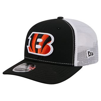 Men's New Era Black Cincinnati Bengals 9SEVENTY Trucker Adjustable Hat