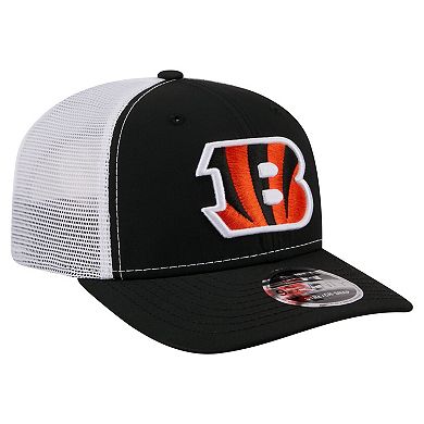Men's New Era Black Cincinnati Bengals 9SEVENTY Trucker Adjustable Hat