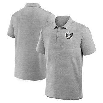 Men's Fanatics Heather Gray Las Vegas Raiders Clutch Polo
