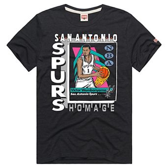 Unisex Homage Victor Wembanyama Charcoal San Antonio Spurs Topps Trading Card Tri-Blend T-Shirt