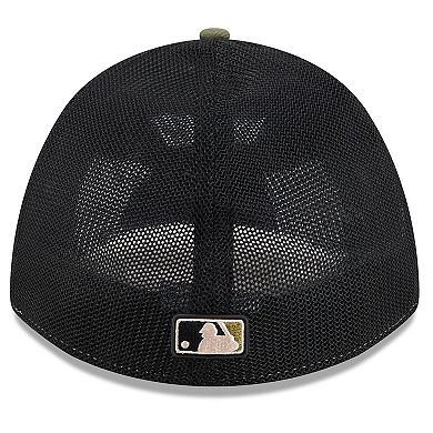 Men's New Era Olive Washington Nationals 2026 Armed Forces Day 39THIRTY M-Crown Trucker Flex Hat
