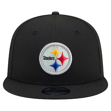 Men's New Era Black Pittsburgh Steelers 9FIFTY Snapback Hat