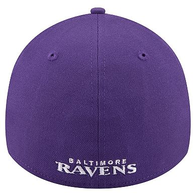 Men's New Era Purple Baltimore Ravens Core Team 39THIRTY Flex Hat