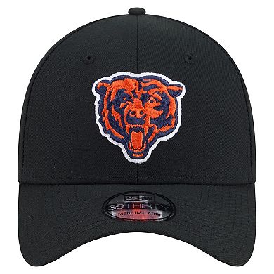 Men's New Era Black Chicago Bears Core Team 39THIRTY Flex Hat