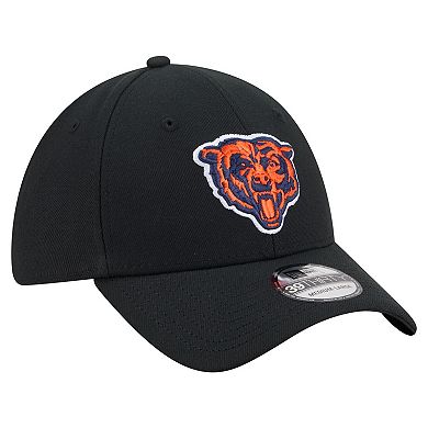 Men's New Era Black Chicago Bears Core Team 39THIRTY Flex Hat