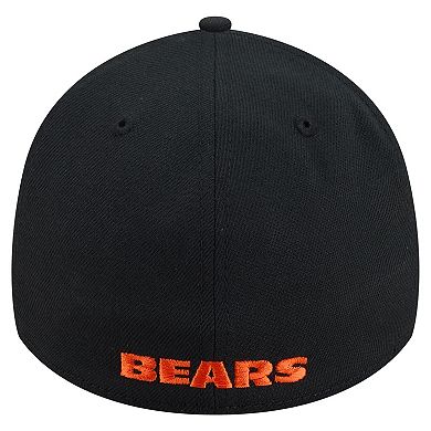 Men's New Era Black Chicago Bears Core Team 39THIRTY Flex Hat