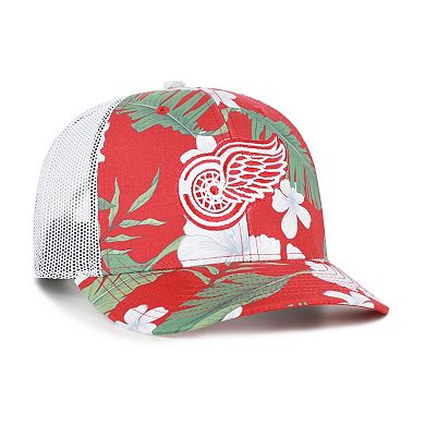 Men's '47 Red/White Detroit Red Wings Beach Side Adjustable Trucker Hat