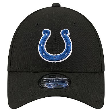 Men's New Era Black Indianapolis Colts Core Team 9FORTY Adjustable Hat