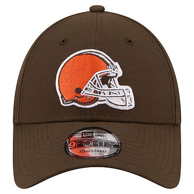 Men's New Era Brown Cleveland Browns Core Team 9FORTY Adjustable Hat