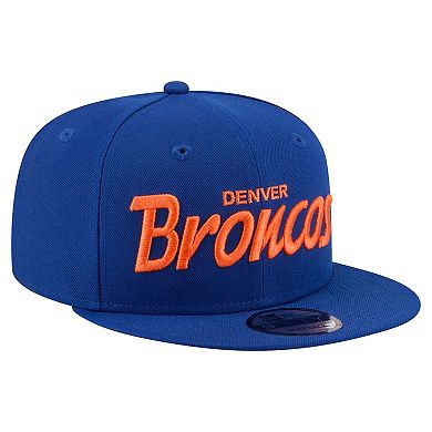 Men's New Era Royal Denver Broncos Core Team Script 9FIFTY Snapback Hat