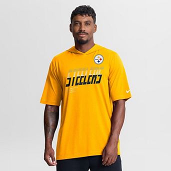 Men's Nike Gold Pittsburgh Steelers Tri-Blend Hooded T-Shirt