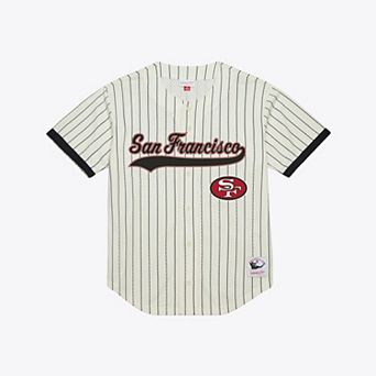 Men's Mitchell & Ness Joe Montana Cream San Francisco 49ers Name & Number Mesh Fashion Jersey