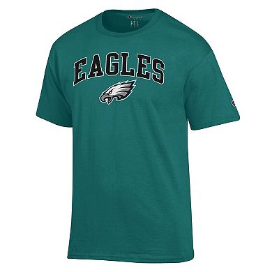 Men's Champion Midnight Green Philadelphia Eagles Arch Over Logo T-Shirt